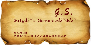 Gulyás Seherezádé névjegykártya