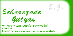 seherezade gulyas business card