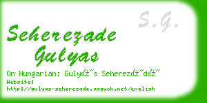 seherezade gulyas business card